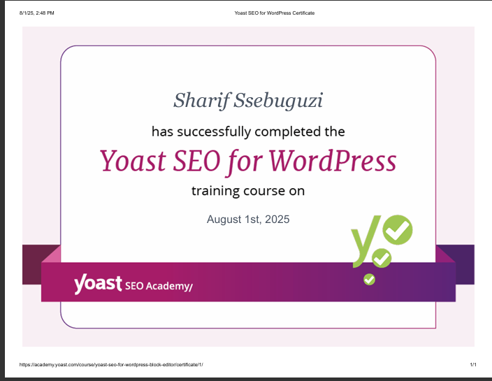 Certificate 1
